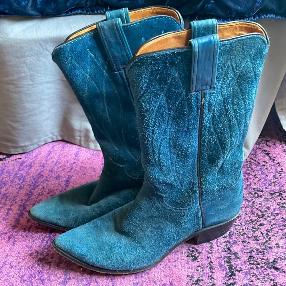 Blue/Green Justin Cowboy Boots